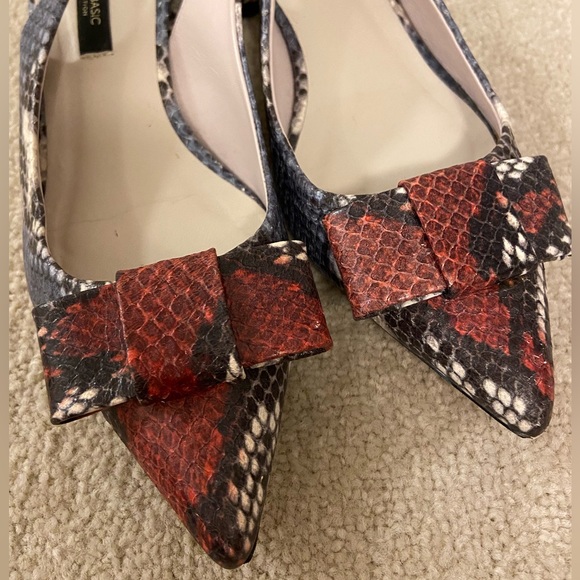 Zara Snakeskin Slingback Pumps - Picture 4 of 6